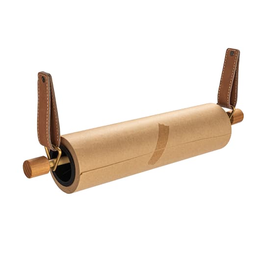 Hello Honey® Natural Wood Wall Mounted Paper Dispenser with Paper Roll